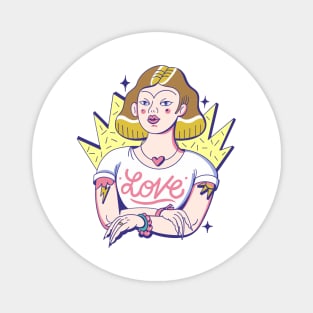 Summer love t-shirt girl Magnet